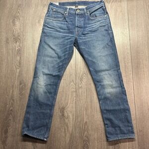 Wallace & Barnes Selvedge Denim Jeans 30 x 26 Made in USA Blue Straight Leg